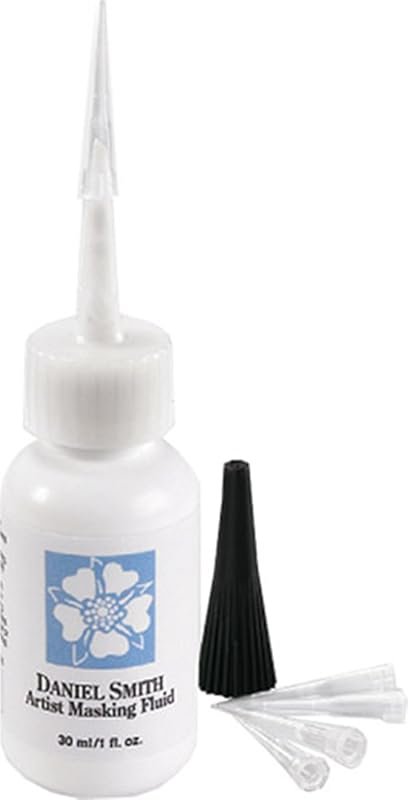 DANIEL SMITH White Masking Fluid for Watercolor with 5 Applicator Tips