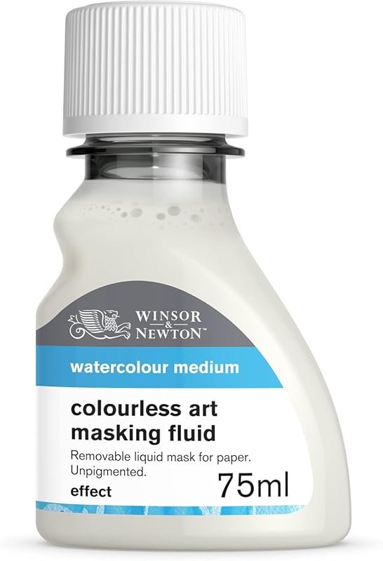 Winsor & Newton Colourless Art Masking Fluid, 75ml Bottle - Perfect fo