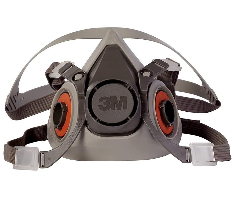 3M Half Facepiece Reusable Respirator 6200, NIOSH-Approved, Comfortabl