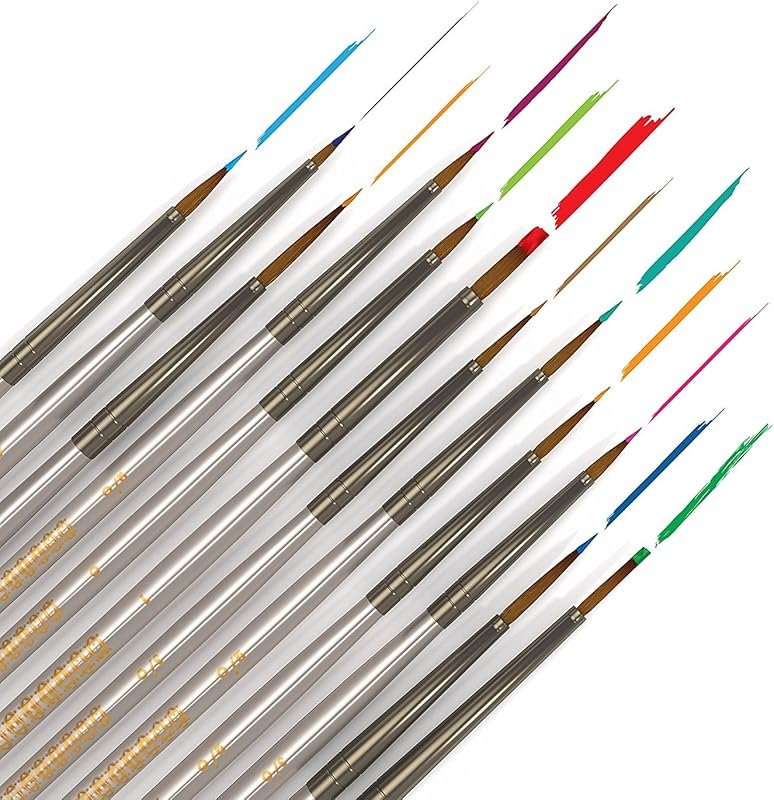 Artistrove 12-Piece Fine Detail Paint Brushes for Adults: Ideal for Pa