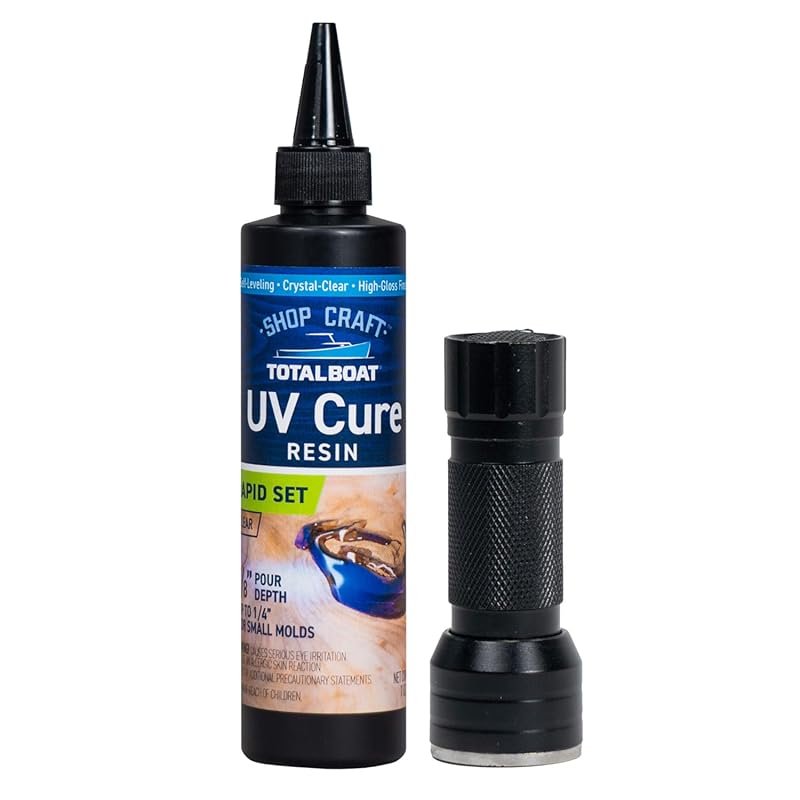 UV Cure Acrylic Resin Kit with Flashlight – Clear Coating for Jewelry 