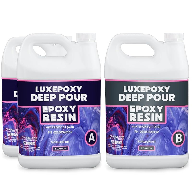Deep Pour Epoxy Resin 2:1: Crystal Clear, Self-Leveling, Food Safe, up