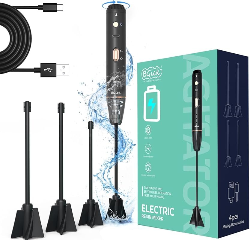 Upgraded Handheld Rechargeable Resin Mixer: Minimizing Bubbles for Res