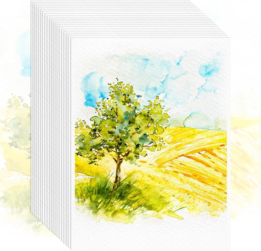 64 Sheets Watercolor Paper, 5