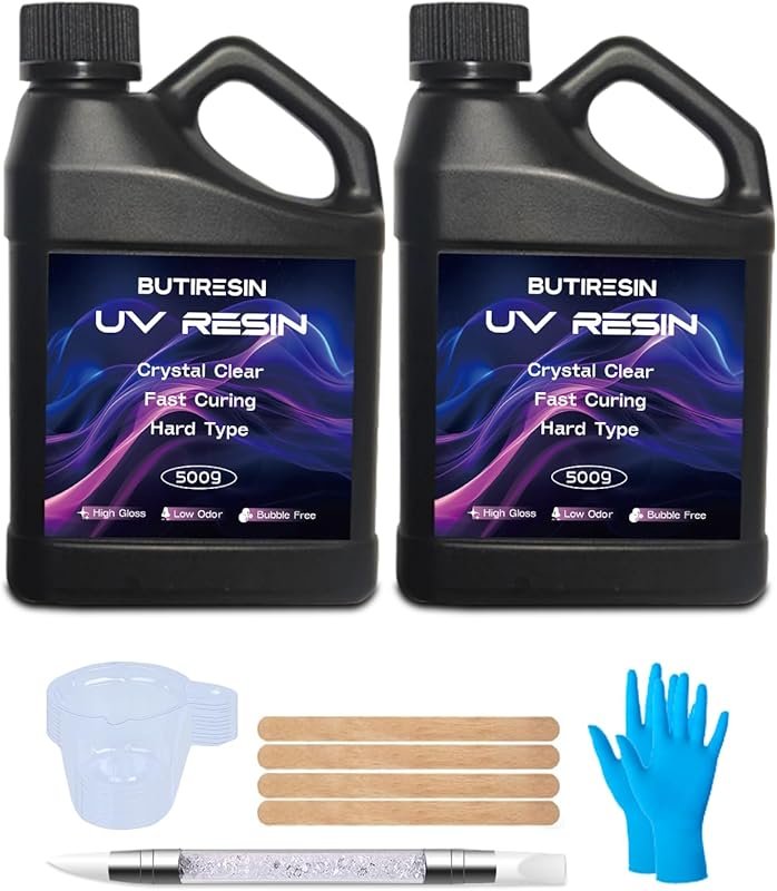 1000g UV Resin: Fast Curing, Crystal Clear, Odorless, Low Viscosity, H