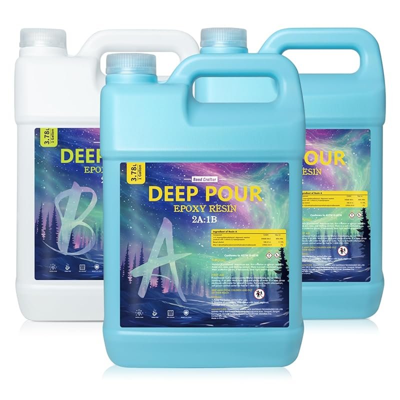 Crystal Clear Deep Pour Epoxy Resin 2:1 for 2-4 Inch Depth River Table