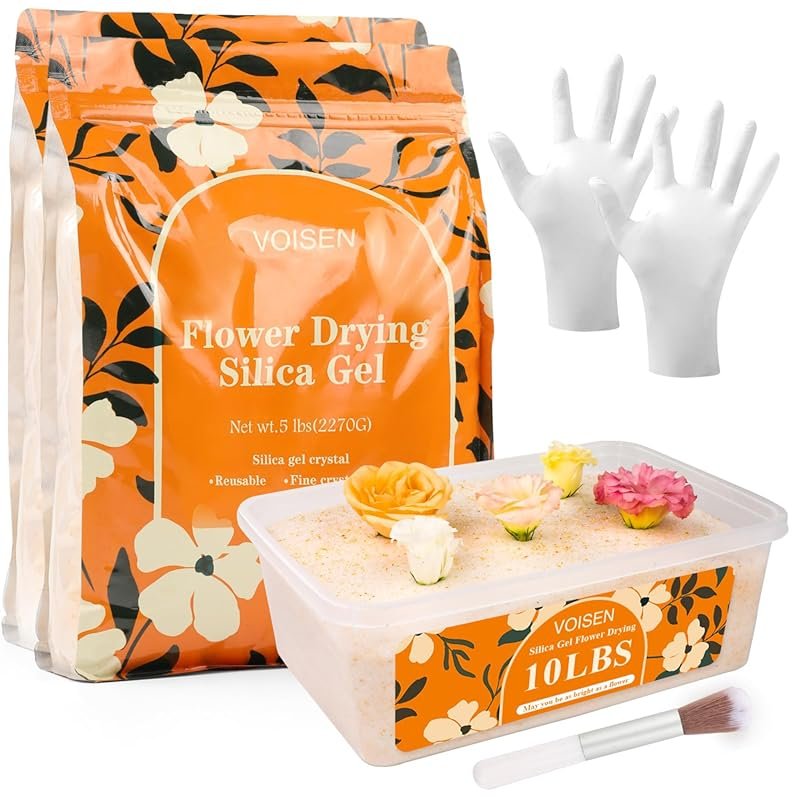 10LBS Color Indicating Silica Gel Flower Preservation Kit with Desicca