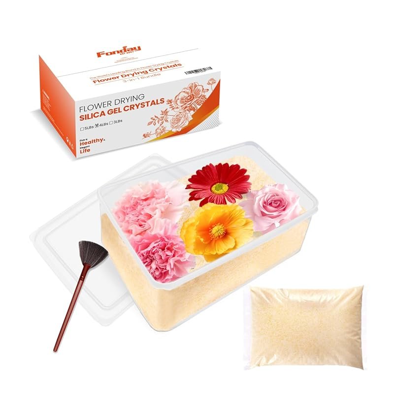 4LBS Reusable Silica Gel Crystals for Flower Drying, Color Indicating 