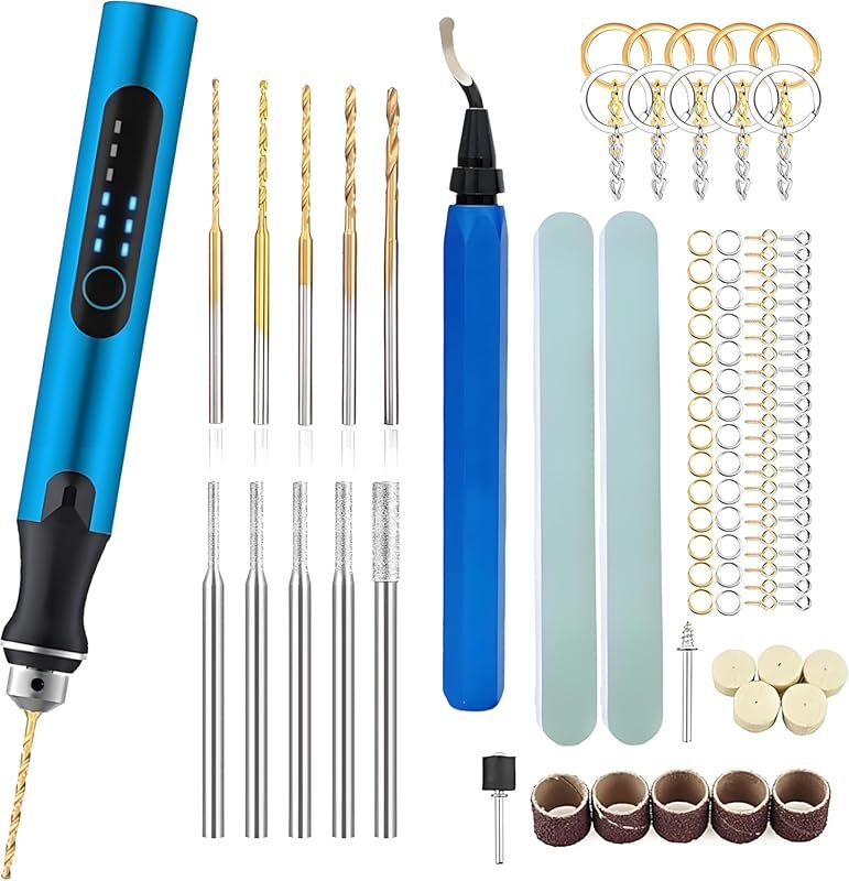 Resin Polishing Tools Kit,Electric Resin Drill Kit,Rotary Pen with Bit