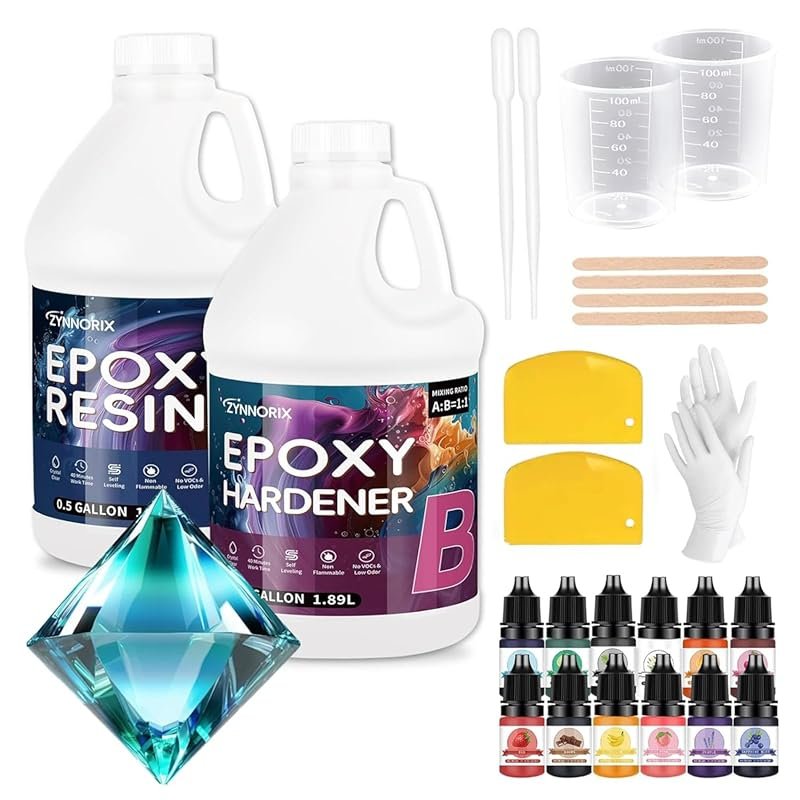 Crystal Clear Epoxy Resin Kit for Beginners – No Yellowing, Self-Level