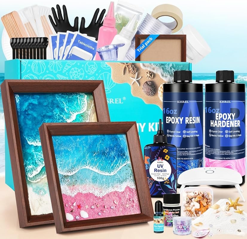 KISREL Ocean Resin Art Kit: Beginner DIY Painting with Epoxy Resin and