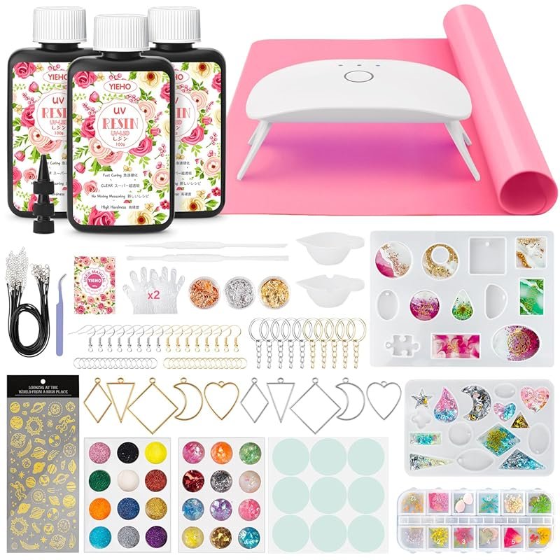 300g UV Resin Kit with Light and Molds, Arts and Crafts for Adults, Je