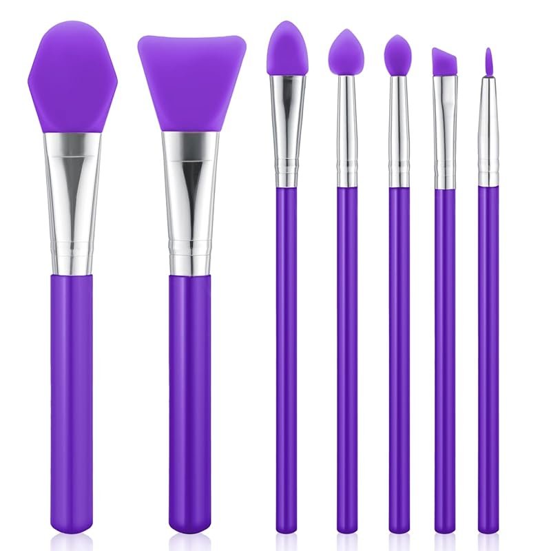 7-Piece Silicone Brush Applicator Kit for UV Resin and Epoxy Art Craft