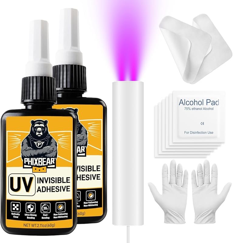 UV Resin Kit with Light for Jewelry Repair, Clear Anti-Yellowing Glue 