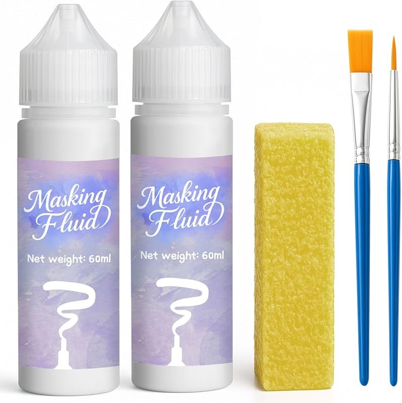 120ml Masking Fluid for Watercolor Painting: Easy Peel-Off, Water-Base