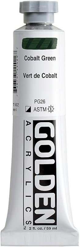 GOLDEN Heavy Body Acrylics, Cobalt Green, 2 fl. oz. Tube, Professional