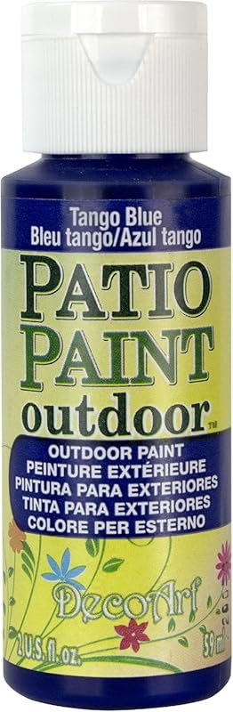 DecoArt Patio Paint, 2 Ounce, Tango Blue: Durable Color for Outdoor Co