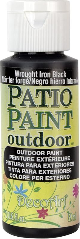 DecoArt Patio Paint, 2-Ounce, Wrought Iron Black
