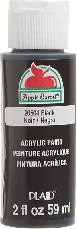 Apple Barrel Acrylic Paint: A 2 Ounce Container of Classic Black for C