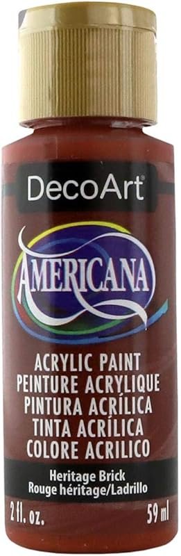 Americana Acrylic Paint: Opaque Heritage Brick Color for Craft and Dec