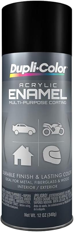 Dupli-Color DA1605 Multi-Purpose Acrylic Enamel Spray Paint - Flat Bla