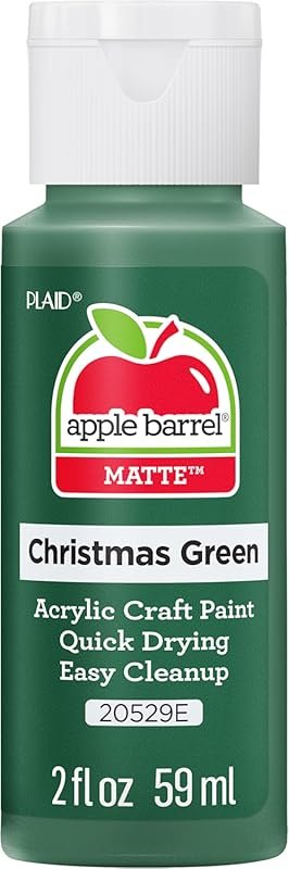 Apple Barrel Christmas Green Acrylic Paint, a popular 2-ounce craft co