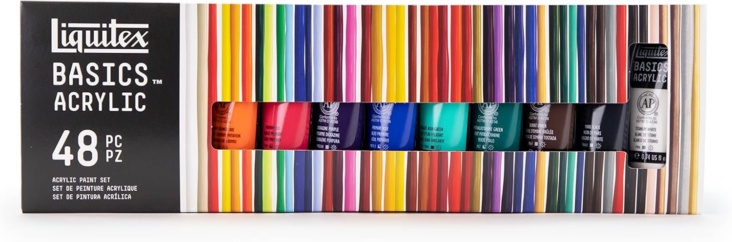 Liquitex Acrylic Paint Set: 48 Essential Colors for Students and Buddi