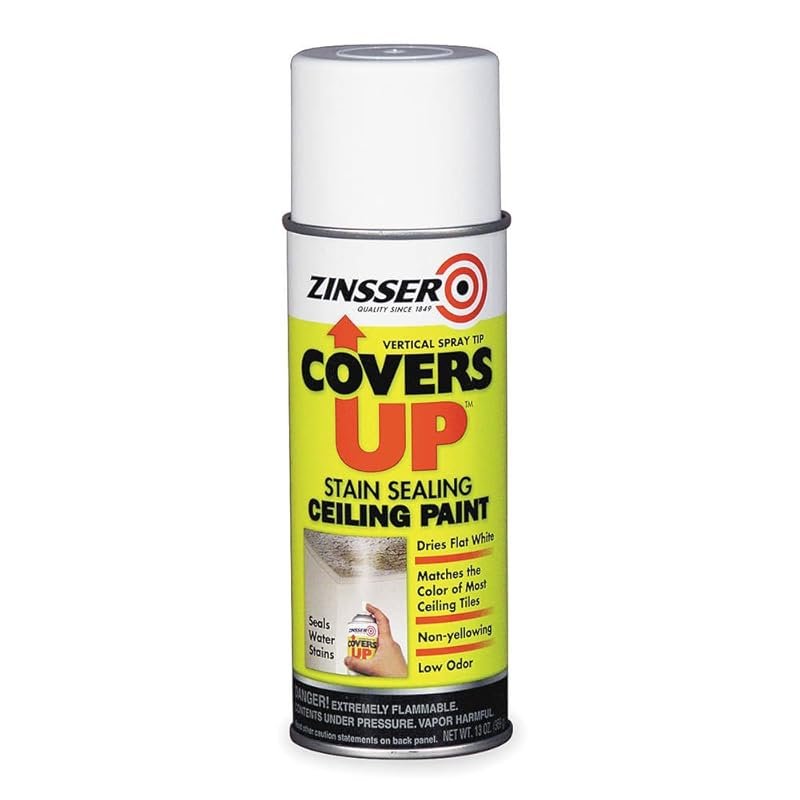 Zinsser Premium White Ceiling Sealing Paint, 13 Fluid Ounces for Effec