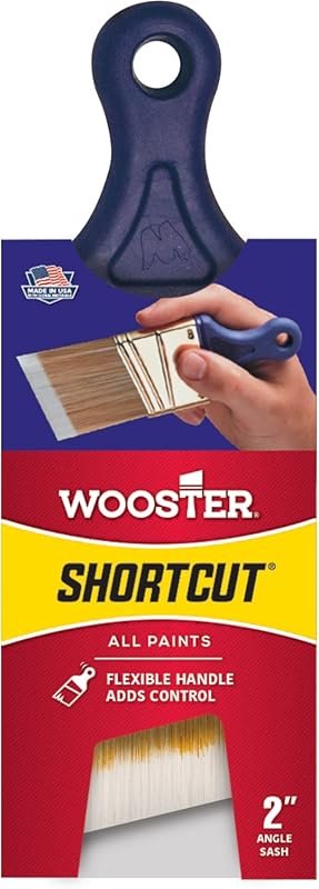 Wooster Shortcut Angle Sash Paintbrush, 2-Inch, Perfect for Walls and 