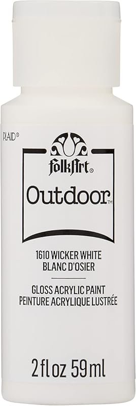 FolkArt Outdoor Acrylic Paint, Wicker White, 2 Ounce, for Weather-Resi