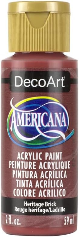 DecoArt Americana Acrylic Paint, Heritage Brick Color, for Crafting an