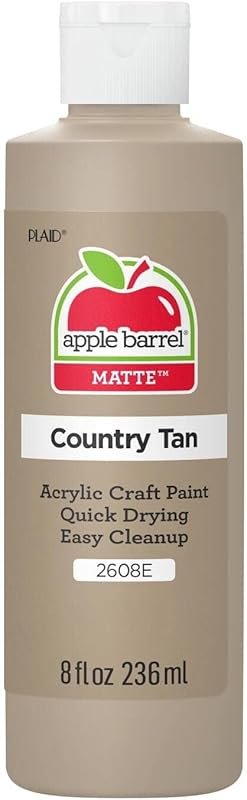Apple Barrel Acrylic Craft Paint in Country Tan, 8 Ounce Bottle, for A