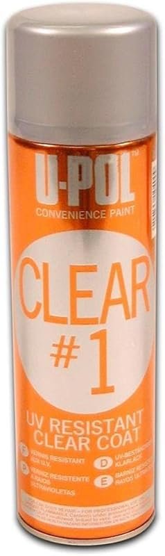 U-Pol High Gloss Clear Coat Spray Paint, Ideal for Professional Automo