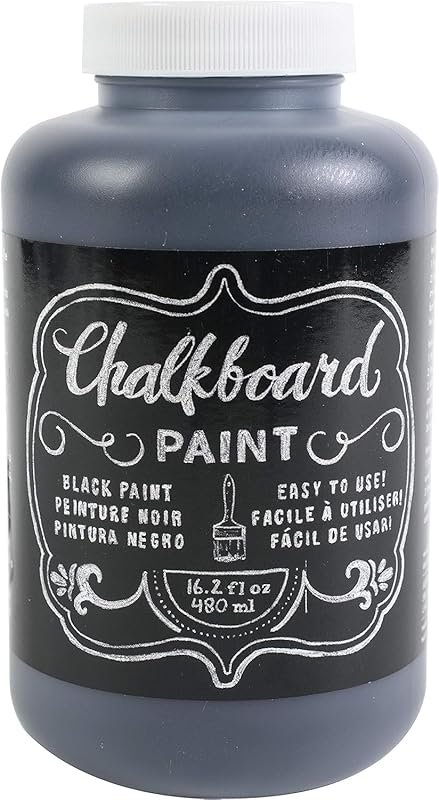 American Crafts Black Chalkboard Paint for Walls, Doors, Wood, and Cra