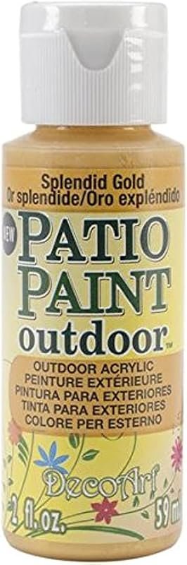 DecoArt Patio Paint, 2-Ounce, Splendid Gold