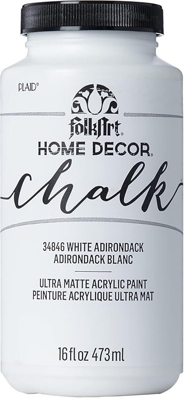FolkArt Home Decor Chalk Paint: White Adirondack, 16 oz. Ideal for Bed