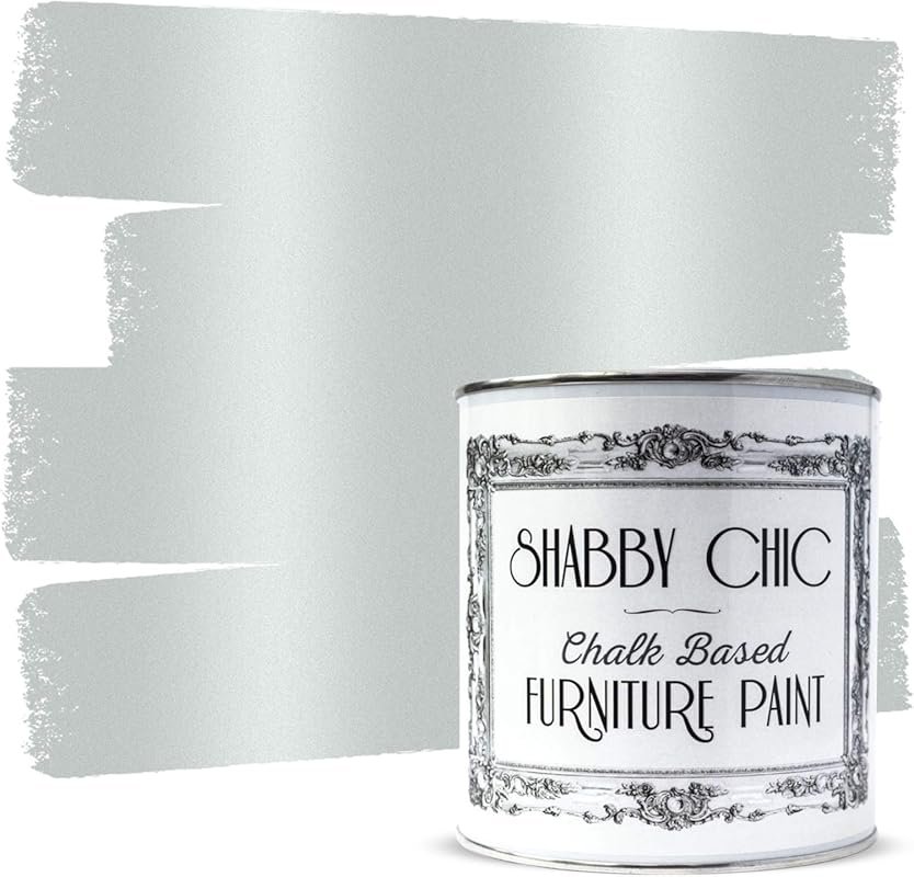 Shabby Chic Chalk Furniture Paint, Antique Silver. Metallic Finish All