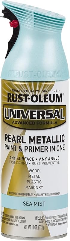 Rust-Oleum Sea Mist Pearl Metallic Spray Paint for Wood and Various Su
