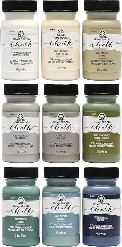 FolkArt Home Décor Chalk Paint Set: Ideal for Wood Crafts and Furnitur