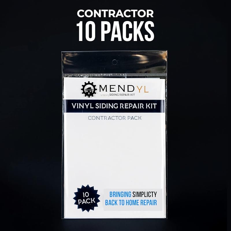 Mendyl White Vinyl and Stucco Siding Repair Kit: Durable, Self-Adhesiv