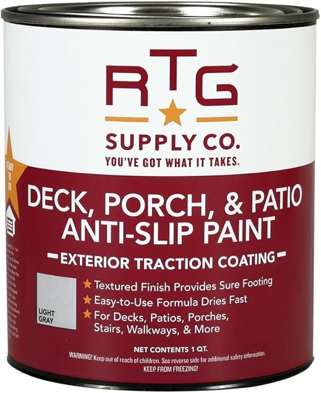 RTG Deck, Porch, & Patio Anti-Slip Paint