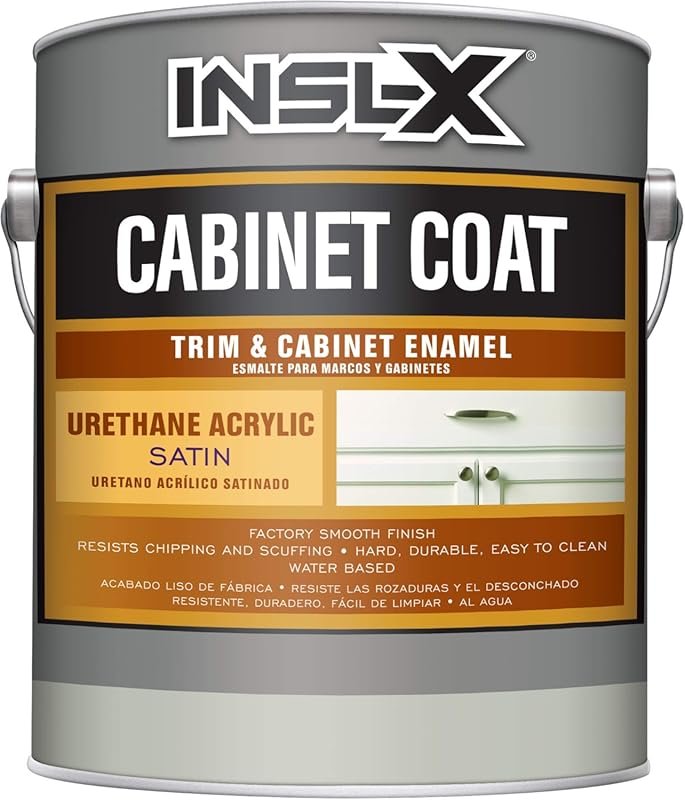 INSL-X Cabinet Coat Enamel Paint in White, Satin Sheen, 128 Fl Oz for 