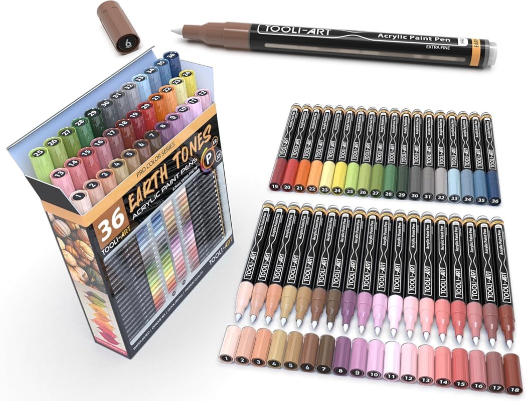 Versatile Acrylic Paint Pens: Quick Drying, Extra Fine Markers for Mul