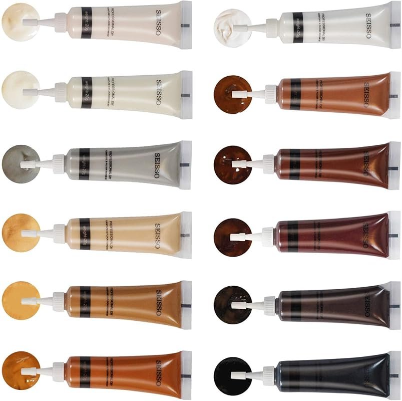 SEISSO Wood Repair Touch Up Paint Kit: 12 Colors for Cabinets, Furnitu