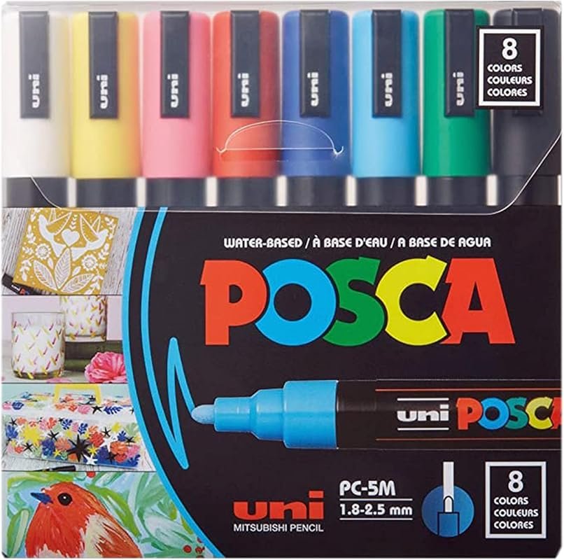 Best Posca Acrylic Paint Pens: 8 Medium Reversible Tip Markers for Fab