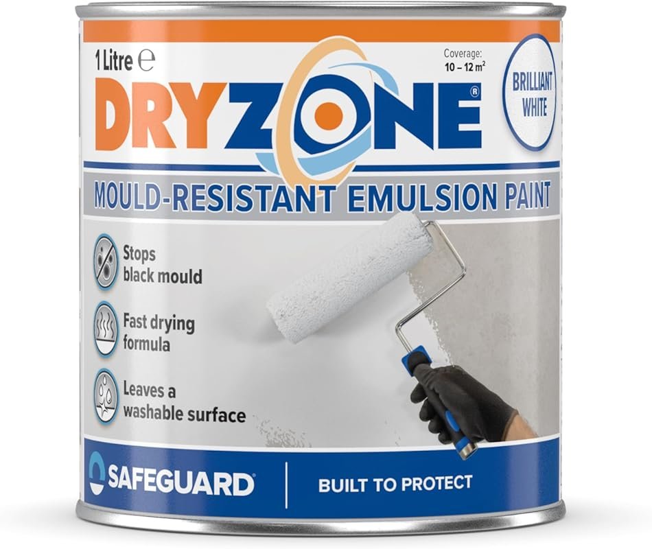 Dryzone 1 Quart Brilliant White Paint for Durable Bathroom and Kitchen