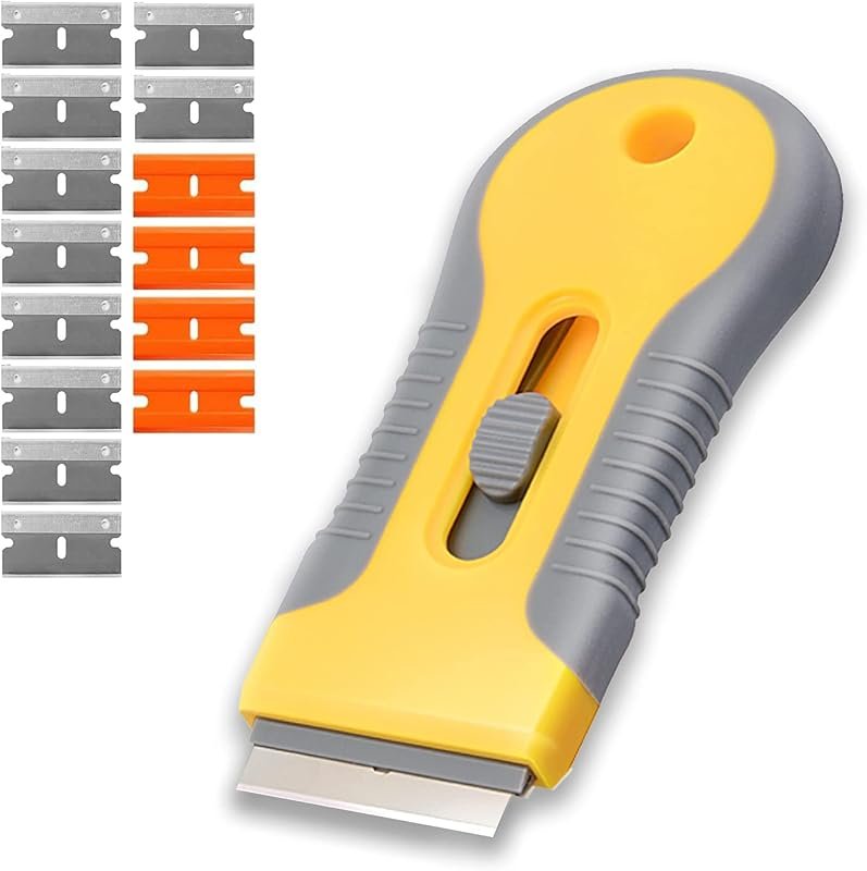 Ret retractable Razor Blade Scraper Tool with 15 Blades for Removing P