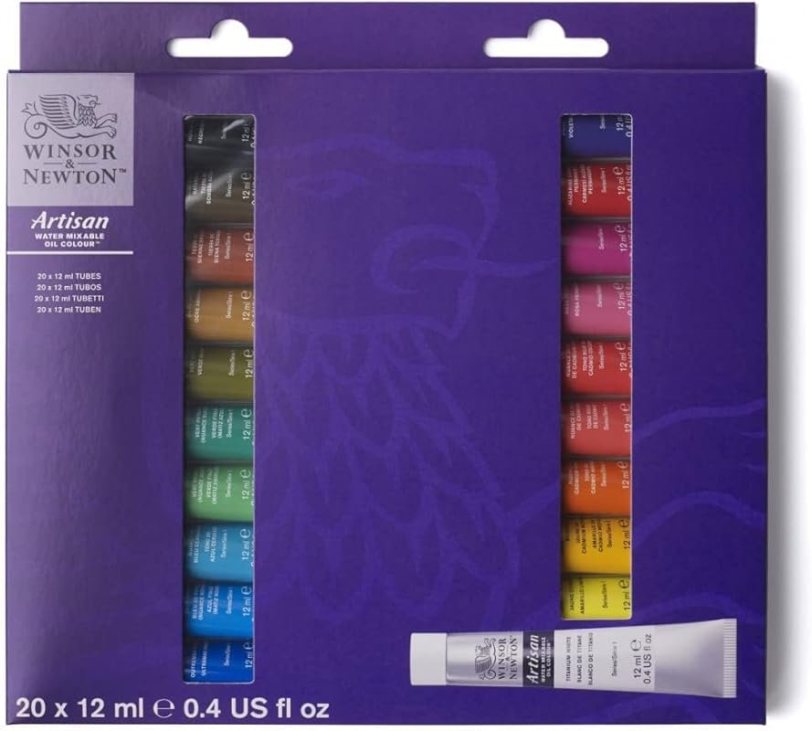 Winsor & Newton Artisan Water Mixable Oil Color Paint Set: 20 Tubes (1