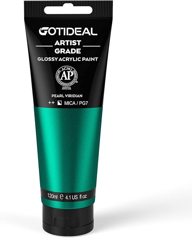 GOTIDEAL Metallic Pearl Viridian Green Acrylic Paint: A Shimmering Dar