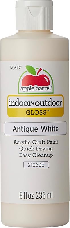 Apple Barrel Antique White Acrylic Craft Paint with Gloss Finish, 8 fl